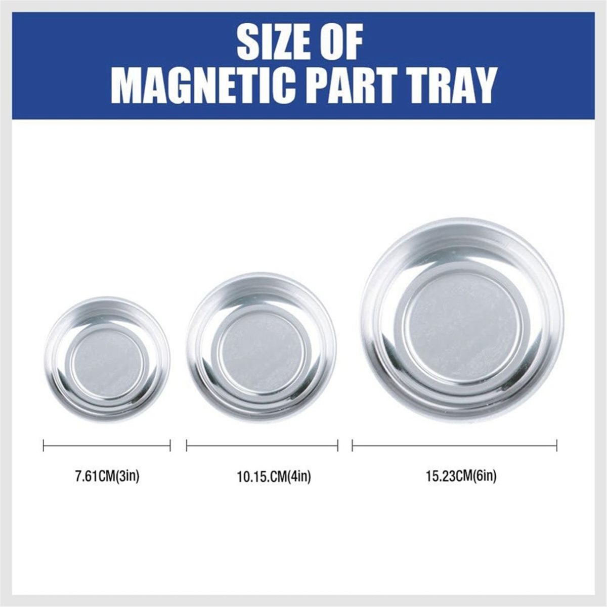Magnetic Parts Tray - DT38 3 Pcs Magnetic Tray Round