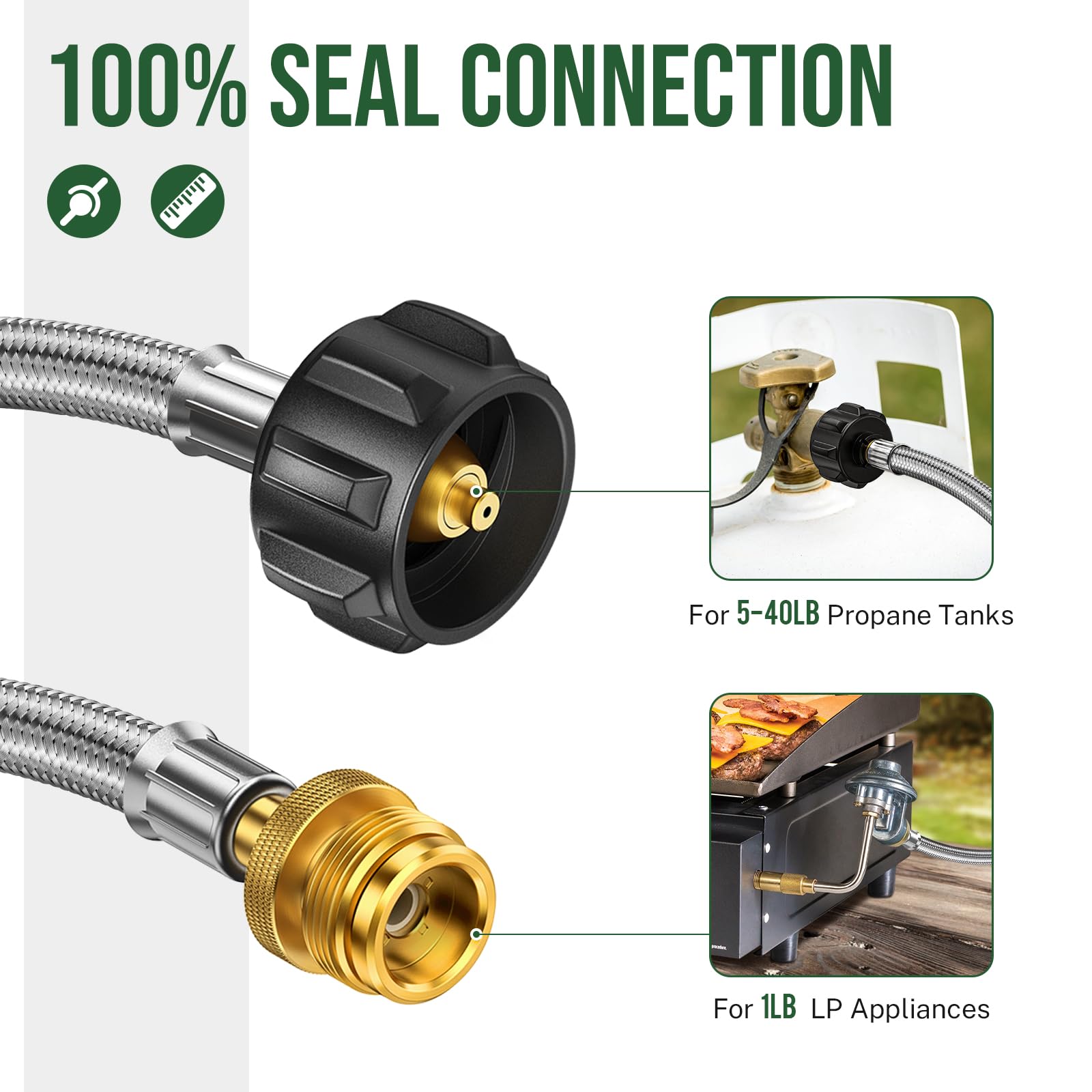 Propane Hose Adapter 5FT Stain - đánh giá và giá Tools Qcc