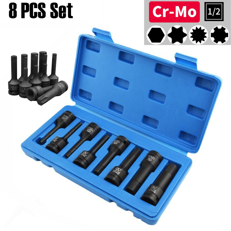 1/2 Socket Wrench 8pcs Set Hex - đánh giá và giá Hand Tools Maintenance Workshop