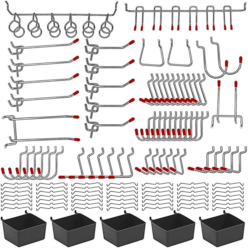 114 Pcs Pegboard Hooks Set Met - đánh giá và giá Workshop Tools On Wall