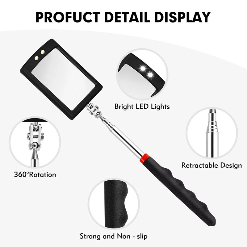 Car 360° Inspection Mirror LED - đánh giá và giá Car Workshop Tools Equipment