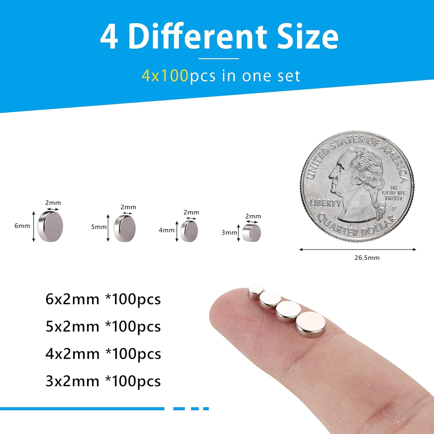Tiny Magnets, 4 Different Size - đánh giá và giá Tools Vape
