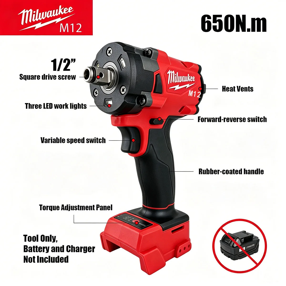 Milwaukee M12 1/2' M18 FUEL Br - đánh giá và giá Milwaukee Drill M18 Fuel