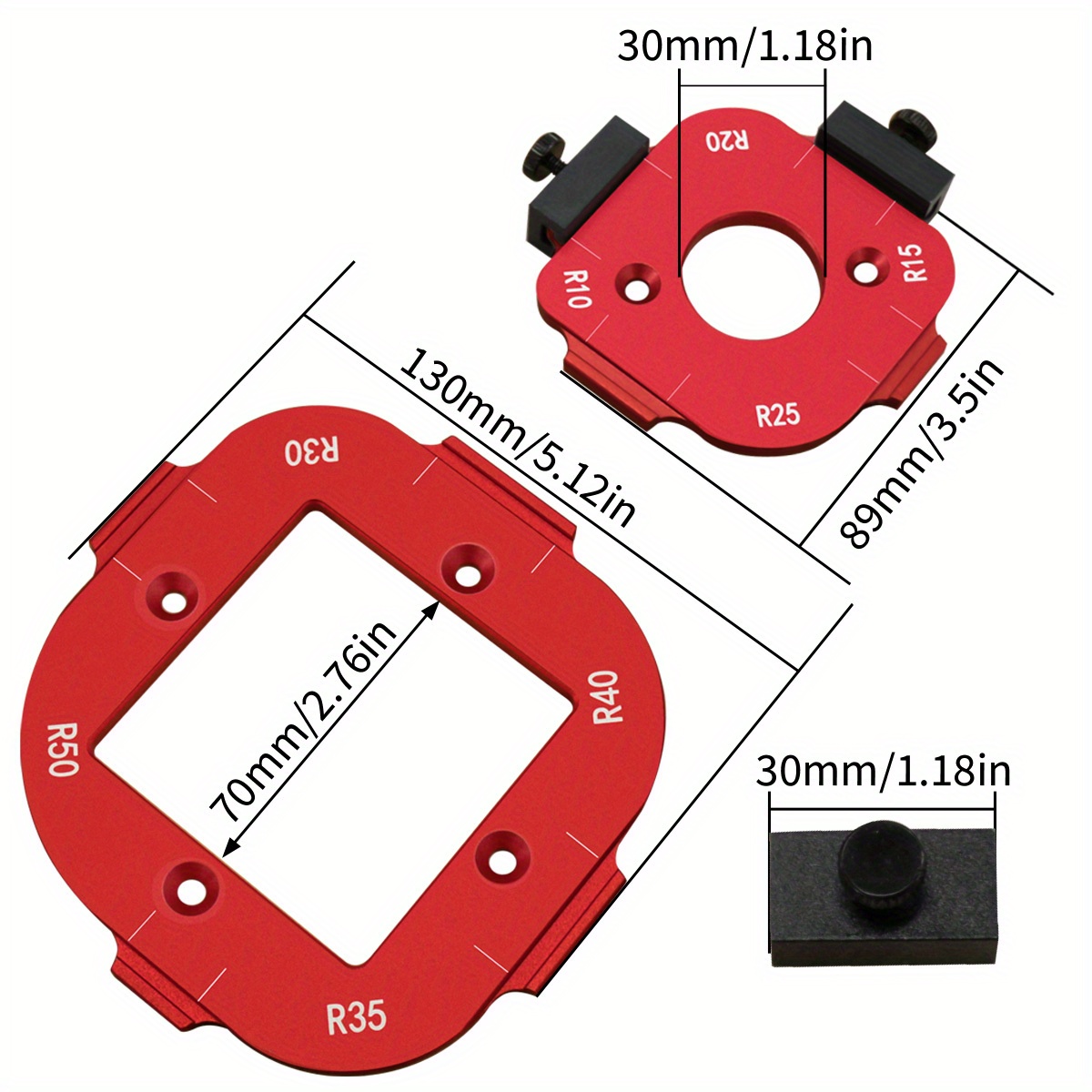 Aluminum round Corner Radius T - đánh giá và giá Router Table Insert