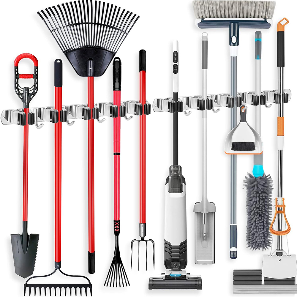 Stainless Steel Mop and Broom  - đánh giá và giá Workshop Tools On Wall