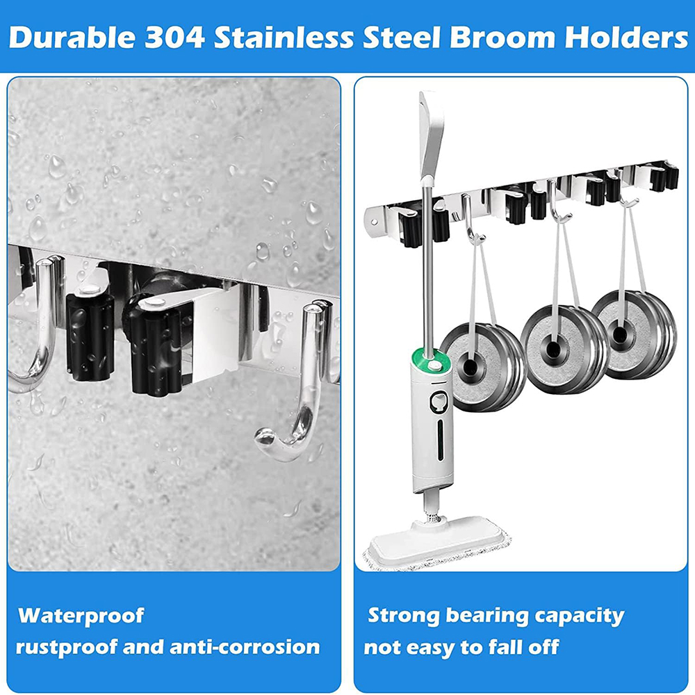 Stainless Steel Mop and Broom  - đánh giá và giá Workshop Tools On Wall