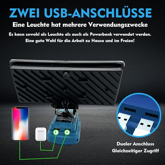 Portable LED Work Light Cordle - đánh giá và giá Workshop Electric Tools